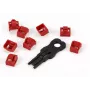 ALLNET bloqueador TP/RJ45 vermelho pack de 10 com chave de segurança, tampa de proteção contra pó, fecho de segurança de rede (ALL-TP-RJ45-Blocker-10PCS)