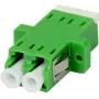 SYNERGY 21 acoplador de fibra ótica LC/APC, duplex, monomodo 9/125µm, verde, casquilho de cerâmica, com flange, com proteção laser unilateral