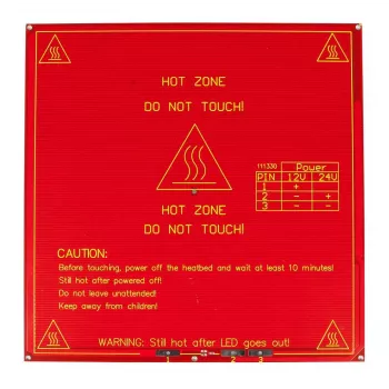 ALLNET 4duino base de aquecimento para impressora 3D quadrada 215mm 12V/24V RepRap Mendel (ALL_KS_hotbed_square)