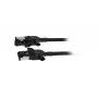 Synergy21 Cabo de Patch RJ45, CAT6A 500MHz, 0,25m, Preto, S/FTP, Slimline Redondo d=4,5mm, TPE/LSZH (Superflex), AWG28 com Ficha CAT7, Ficha Rotativa