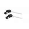 Synergy21 Cabo de Patch RJ45, CAT6A 500MHz, 0,25m, Branco, S/FTP, Slimline Redondo d=4,5mm, TPE/LSZH (Superflex), AWG28, com Ficha CAT7, Ficha Rotativa