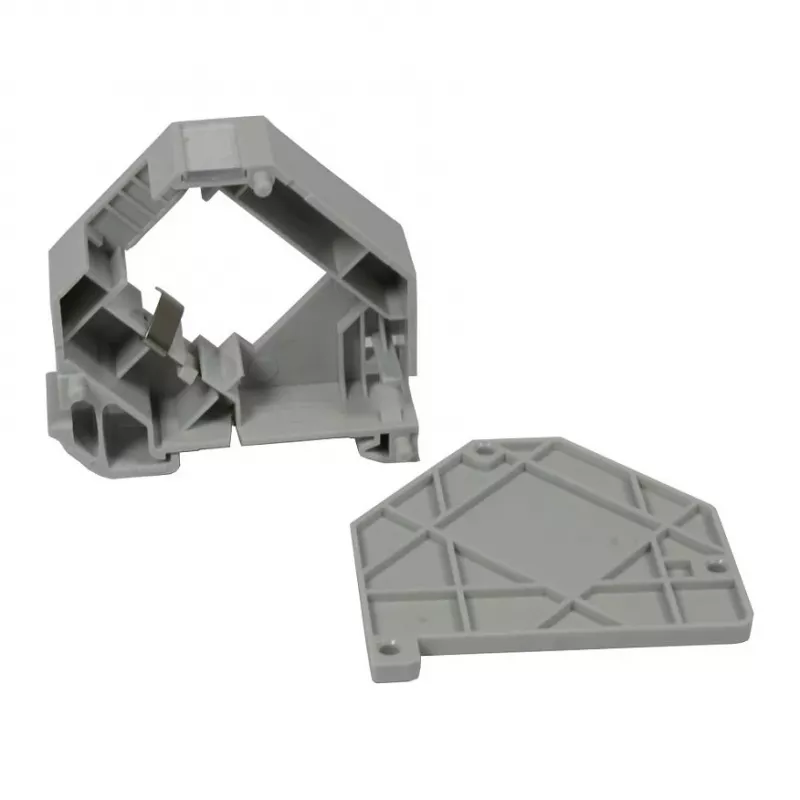 Synergy 21 S215416 Suporte de módulo Keystone para calha DIN para 1x módulo TP, cinzento