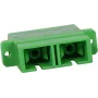 SYNERGY21 Acoplador de Fibra Ótica SC/APC Fêmea para SC/APC Fêmea Monomodo Duplex OS2 9/125µm PVC Verde