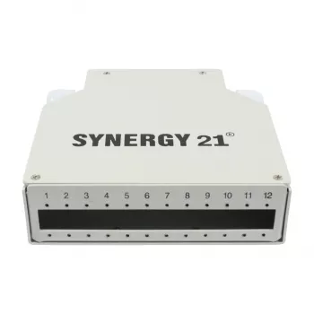 SYNERGY21 Painel de Patch de Fibra Ótica para Calha DIN 12x LC Duplex / SC Simplex Adaptador sem Acopladores - Cabo