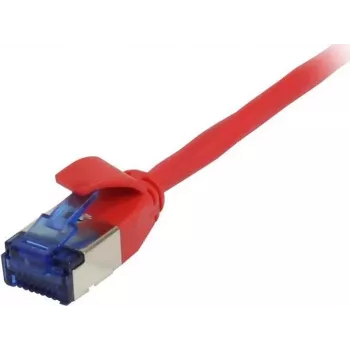 SYNERGY21 Cabo de Patch RJ45, CAT6A 500MHz, 7,5m, Vermelho, U/FTP, Slimline Redondo d=3,8mm, TPE (Superflex), AWG32