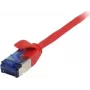 SYNERGY21 Cabo de Patch RJ45, CAT6A 500MHz, 7,5m, Vermelho, U/FTP, Slimline Redondo d=3,8mm, TPE (Superflex), AWG32