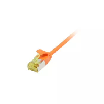 Cabo de rede Synergy 21 RJ45 CAT6A 500MHz 3m laranja U/FTP Slimline redondo d=3,8mm TPE/LSZH (Superflex) AWG32 com cabo bruto Cat.7
