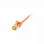 Cabo de rede Synergy 21 RJ45 CAT6A 500MHz 3m laranja U/FTP Slimline redondo d=3,8mm TPE/LSZH (Superflex) AWG32 com cabo bruto Cat.7