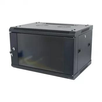 ALLNET Armário de parede 19 polegadas 18U 1 peça profundidade 600mm preto Flat Pack série SMA
