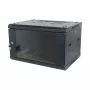 ALLNET Armário de parede 19 polegadas 18U 1 peça profundidade 600mm preto Flat Pack série SMA