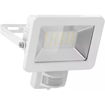 Projetor LED exterior Goobay 30 W com detetor de movimento, 2400 lm, 4000 K, IP65, sensor PIR, montagem na parede, cabo de 0,5 m