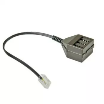 Adaptador telefónico ROLINE Secomp RJ-45 (M) para TAE-NFN (F) preto