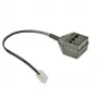 Adaptador telefónico ROLINE Secomp RJ-45 (M) para TAE-NFN (F) preto