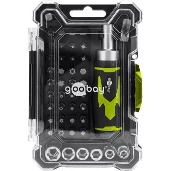 Goobay Tools conjunto de chaves de precisão de 43 peças com bits (77842)