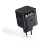 RealPower Carregador GaN 65W Preto com 2x USB-C PD, compacto e potente