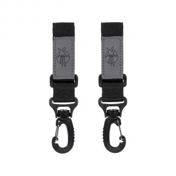 Lassig Casual Label conjunto de 2 ganchos universais para carrinho de bebé preto LHO01