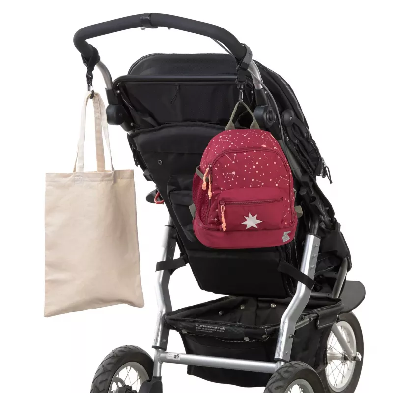 Lassig Casual Label ganchos universais para carrinho de bebé conjunto de 2 preto LHO01