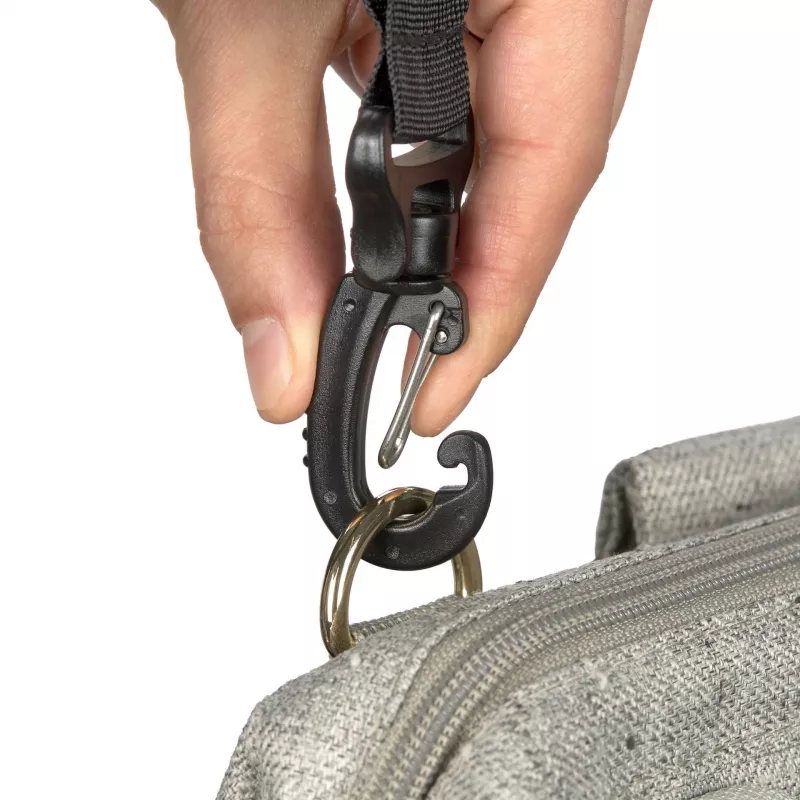 Lassig Casual Label ganchos universais para carrinho de bebé conjunto de 2 preto LHO01