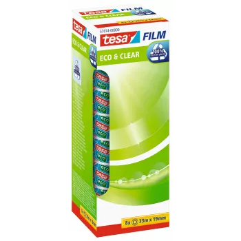Tesa 57074-00000-00 Fita adesiva de escritório standard - 33 m - Transparente - 19 mm - 8 rolos