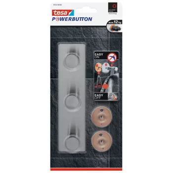 Tesa Powerbutton Classic Barra com ganchos Aço inoxidável (59334-00000-01)