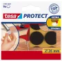 Tesa Protect Deslizadores de feltro - Redondos - Castanhos - 26 mm - 9 unidades
