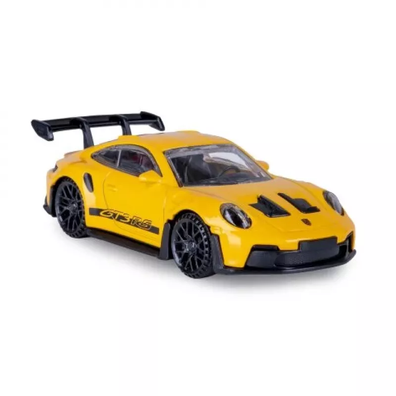 JAMARA Porsche 911 GT3 RS 1:43 modelo de carro em metal fundido amarelo (402238)