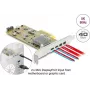 Placa Delock PCI Express x4 para 2 x USB Type-C externas 40 Gbps (DP Alt Mode) fêmea – formato Low Profile