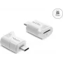 Leitor de cartões mini Delock USB Type-C para cartões de memória Micro SD