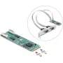Delock placa M.2 para 2 x série RS-232 DB9 com suportes de ranhura standard e de perfil baixo