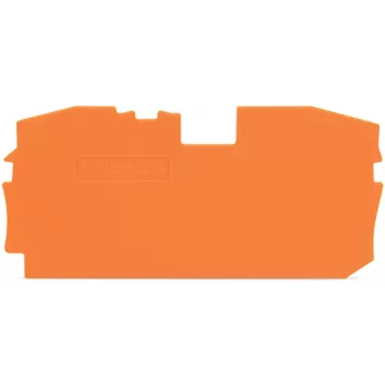 Placa terminal WAGO 2016-1292 para bornes TOPJOB S, laranja, 1 mm de espessura, 73 mm de altura, 36,5 mm de profundidade, 2,44 g