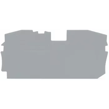 Placa de fecho WAGO 2016-1291 para bornes TOPJOB® S, cinzento, 1 mm de espessura, 73 x 36,5 mm