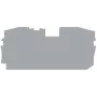 Placa de fecho WAGO 2016-1291 para bornes TOPJOB® S, cinzento, 1 mm de espessura, 73 x 36,5 mm