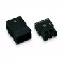Conector WAGO 770-113, macho, reto, 2 polos, 250 V, preto, WINSTA MINI