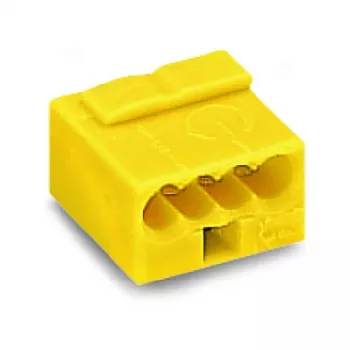 Microborne de 4 condutores WAGO 243-504 série 243, 100 unid., amarelo