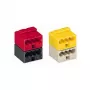 WAGO 243-212 Series 243 Terminal fêmea de 4 condutores PUSH WIRE, 0,8 mm, cinzento claro/amarelo