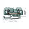 WAGO 282-901 Terminal de passagem de 2 condutores, 6 mm, cinzento
