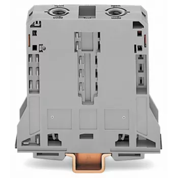 Borne de calha DIN WAGO 285-195 CAGE CLAMP®, 2 condutores, 125A, 1000V, cinzento
