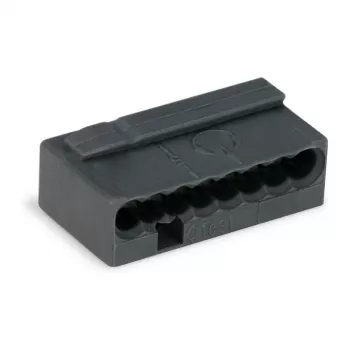 Conector PUSH WIRE® WAGO 243-208, cinzento, 6 A, 100 V, 2 condutores, 0,5-1,5 mm²