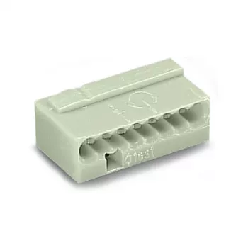 Bloco de bornes SMD WAGO 243-308, 8 polos, 2,5 mm de passo, push-in CAGE CLAMP, 100 V, 6 A, branco