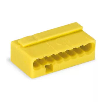 Conector PUSH WIRE® WAGO 243-508 de 8 condutores amarelo 6A 100V