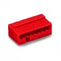 Borne de ligação PUSH WIRE® WAGO 243-808 para caixas de derivação, 8 condutores, vermelho, 0,5-2,5 mm²