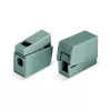 Borne push-in CAGE CLAMP WAGO 224-101 de 1 condutor dupla, 400 V, 24 A, 0,5-2,5 mm², transparente/cinzento