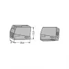 Borne push-in CAGE CLAMP WAGO 224-101 de 1 condutor dupla, 400 V, 24 A, 0,5-2,5 mm², transparente/cinzento