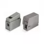 Borne push-in CAGE CLAMP WAGO 224-101 de 1 condutor dupla, 400 V, 24 A, 0,5-2,5 mm², transparente/cinzento