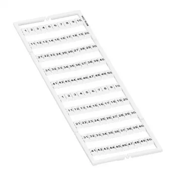 Tira de marcação WAGO 793-5566, passo de 5 mm, sem impressão, branco, 100 unid., para bornes série 2001-2020