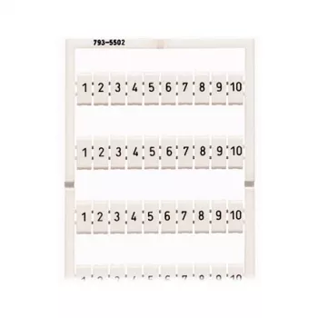 Cartão de marcação WMB WAGO 793-5502, impresso, branco