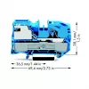 WAGO 2016-7114 Terminal de seccionamento N de 1 condutor, Push-in CAGE CLAMP, azul