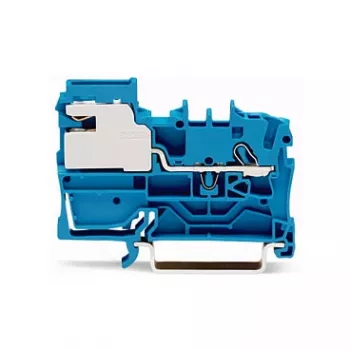 Borne de separação N de 1 condutor WAGO 2002-7114, 2,5 mm, push-in CAGE CLAMP, azul