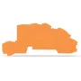 WAGO 2003-7692 Placa separadora para bornes de separação, laranja, 0,8 mm de espessura, 96 mm de comprimento, 42,3 mm de altura, 2,45 g
