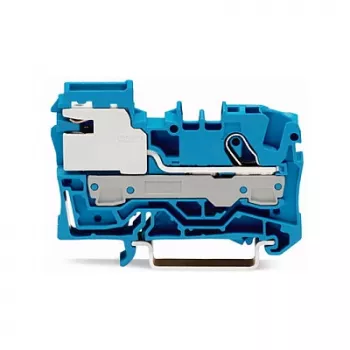 WAGO 2006-7114 Borne de separação N de 1 condutor, 6 mm², Push-in CAGE CLAMP, azul